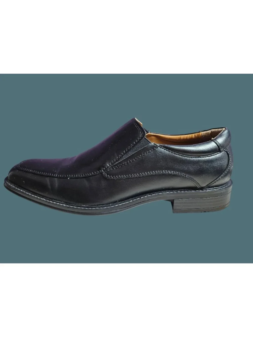 George Dominic Dress Casual Black Cushioned Footbed Loafer Shoes Men Size 10